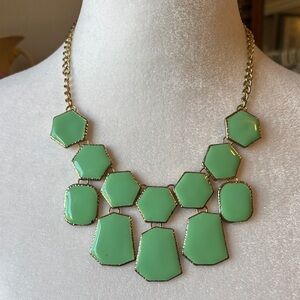 Fabulous Mint Green Bib Statement Necklace 1